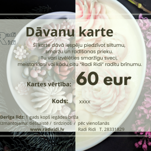 Dāvanu karte 60 eur vērtībā